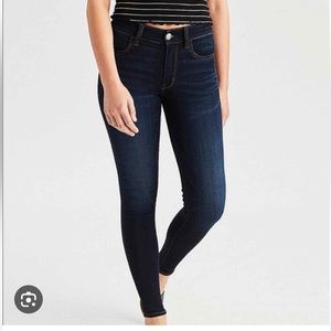 American Eagle Next Level Stretch Super Hi-Rise Jegging Dark Denim